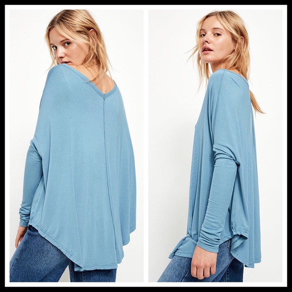 FREE PEOPLE BOHO FLOWY TUNIC TOP SLOUCHY TEE A3C - Picture 9 of 15